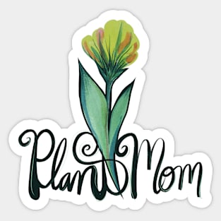 Plant Mom Flower Poppins Sticker